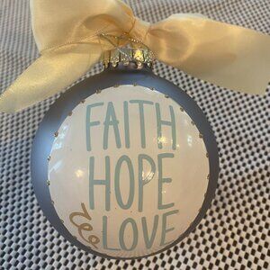 Faith Hope Love Christmas Ornaments - 1 Corinthians Wedding Gift *NIB*